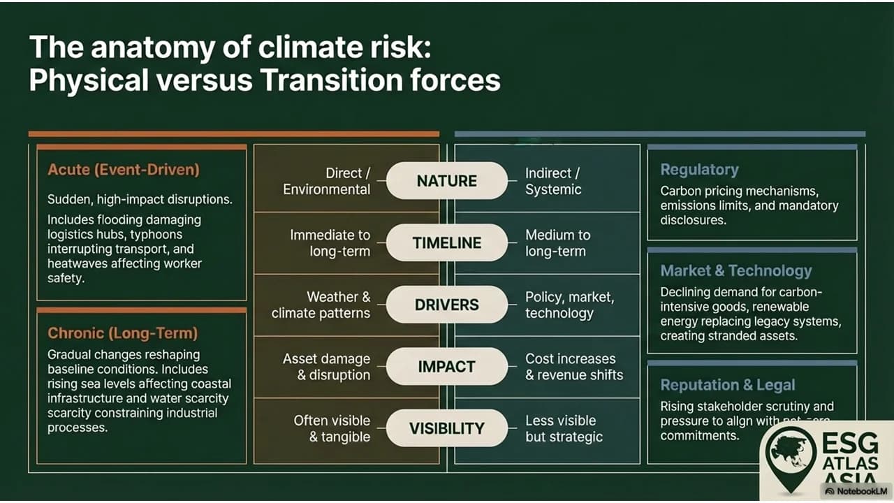 Climate Risk 101: Physical vs Transition Risk Explained for Asia