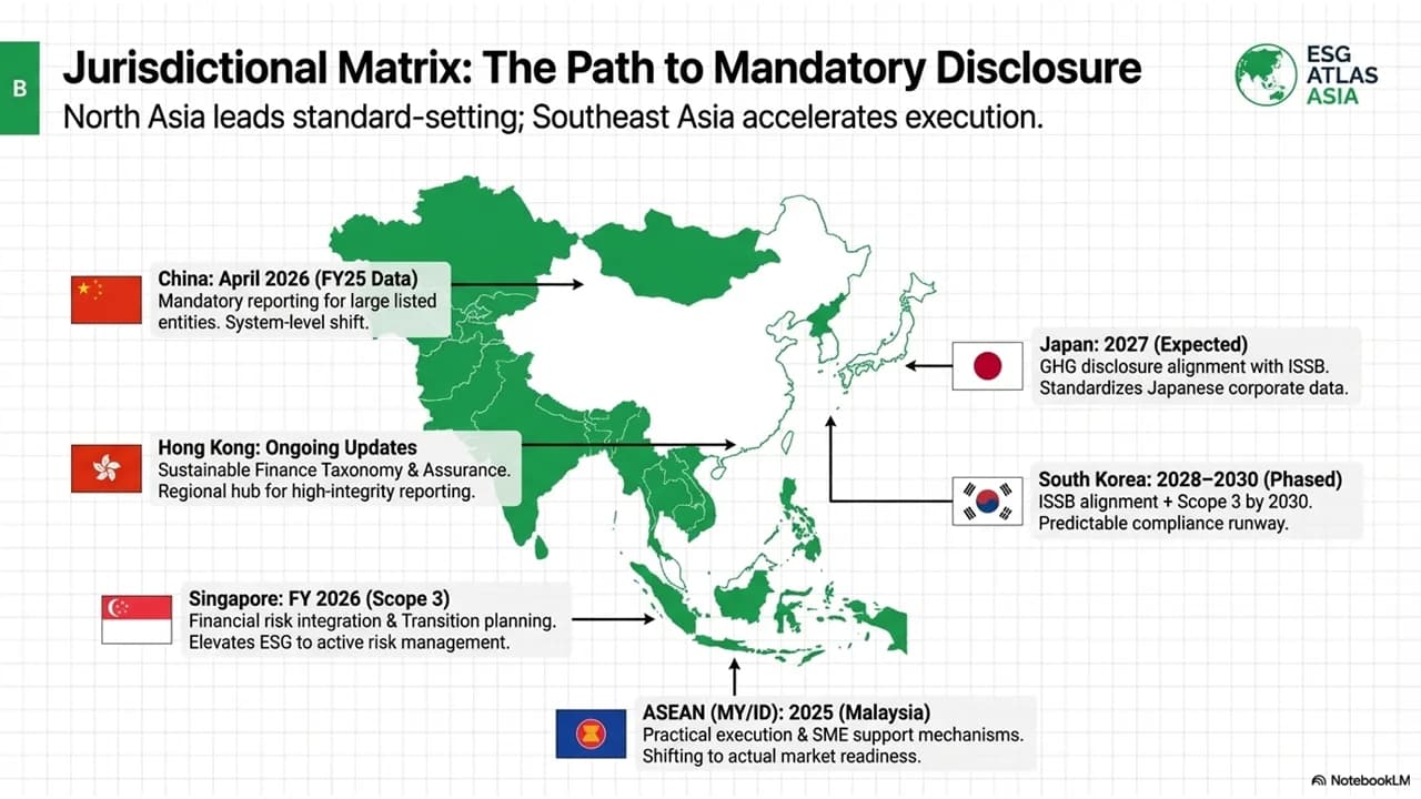Asia ESG Regulatory Watch – March 2026: ISSB Alignment, Scope 3 Mandates & Assurance Trends
